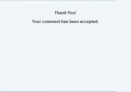 Instructional Image showing the thank you message