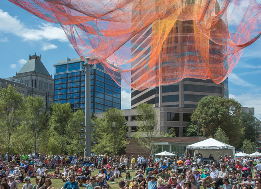 Crowd outdoors