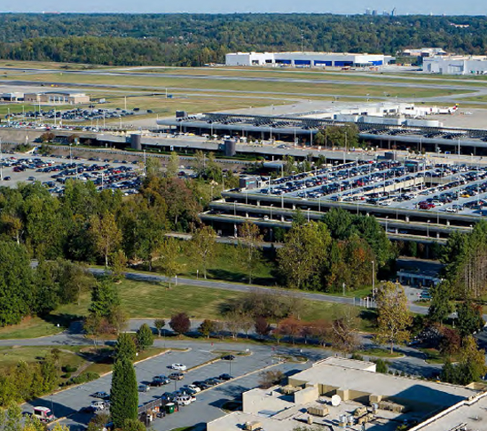 Aerial View of Businesses